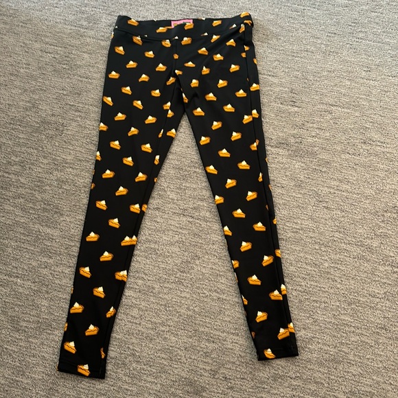 Tipsy Elves pumpkin pie thanksgiving leggings small - Picture 1 of 6